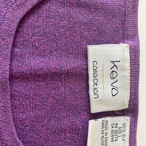 KEVO COLLECTION 100% Silk Tank, sz Large